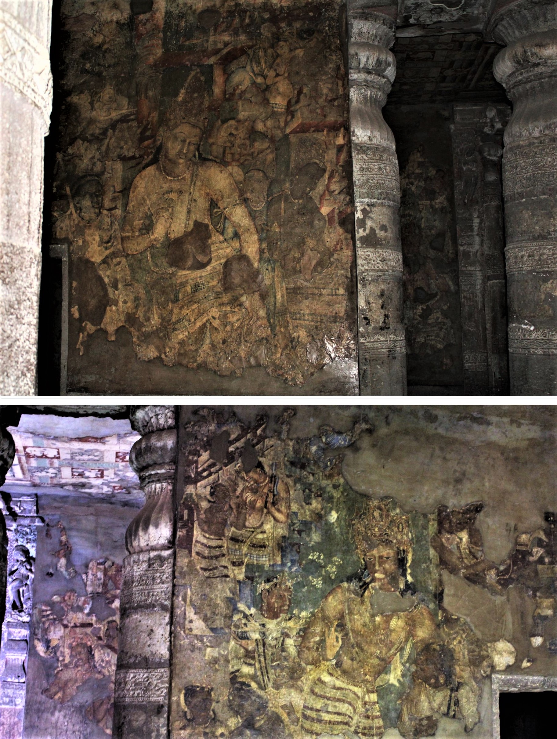Padmapani (Top) and Vajrapani (Bottom).