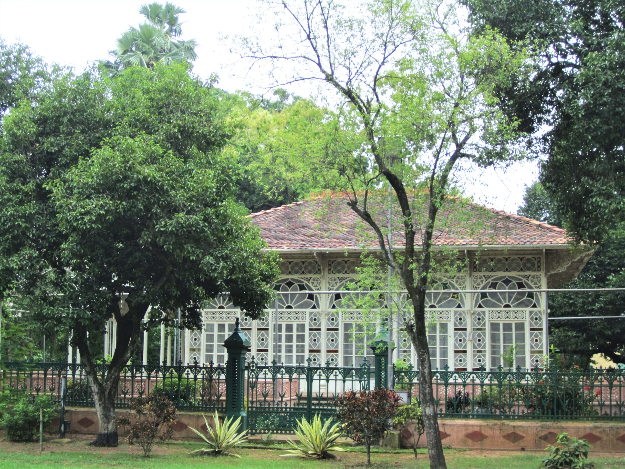 The Famous Glass House or Upasana Griha within Vishva Bharati University Complex