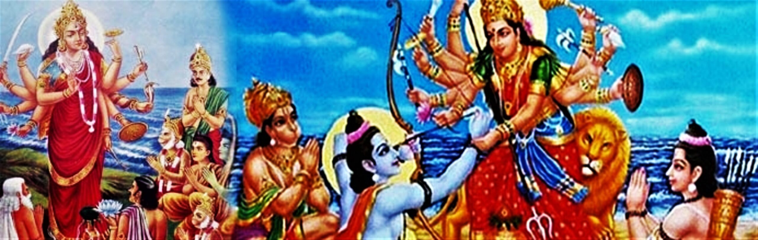 Akalbodhan - Worship of Goddess Durga by Lord Rama before killing Ravana | PC - bangalinet.com