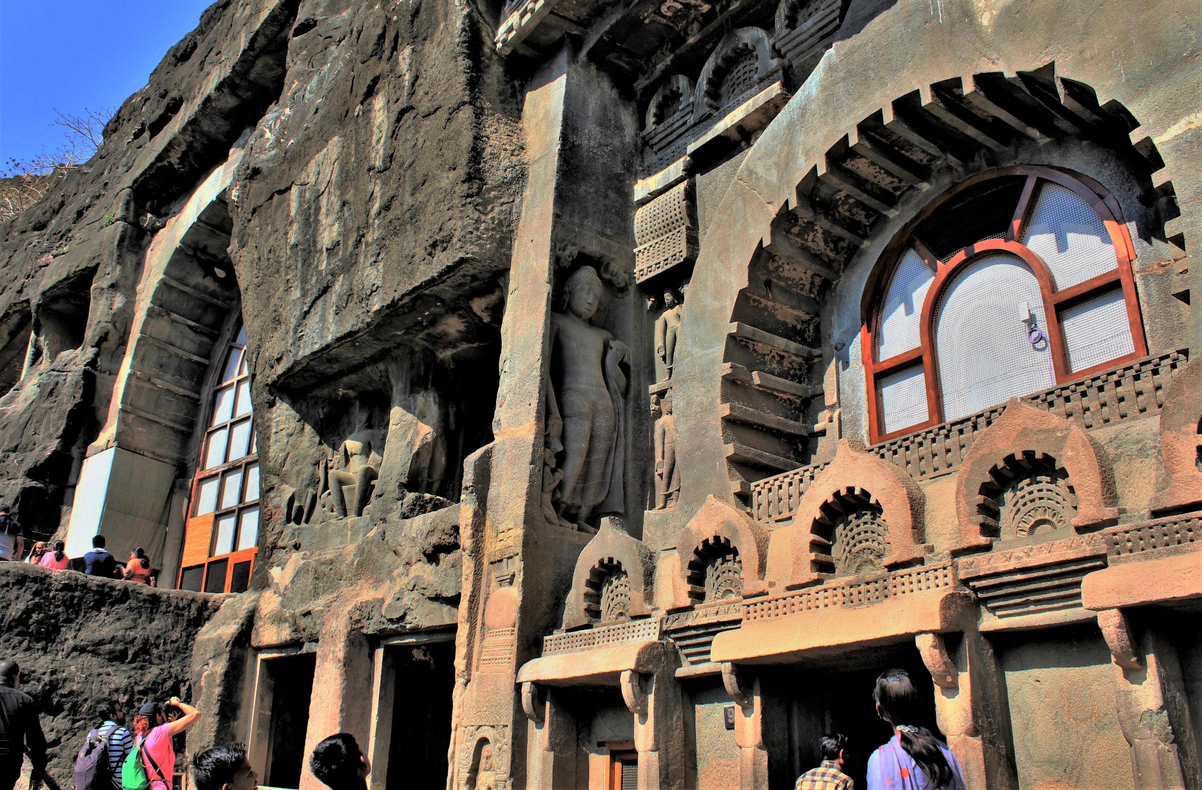 The Front View of Cave 9 - Ajanta