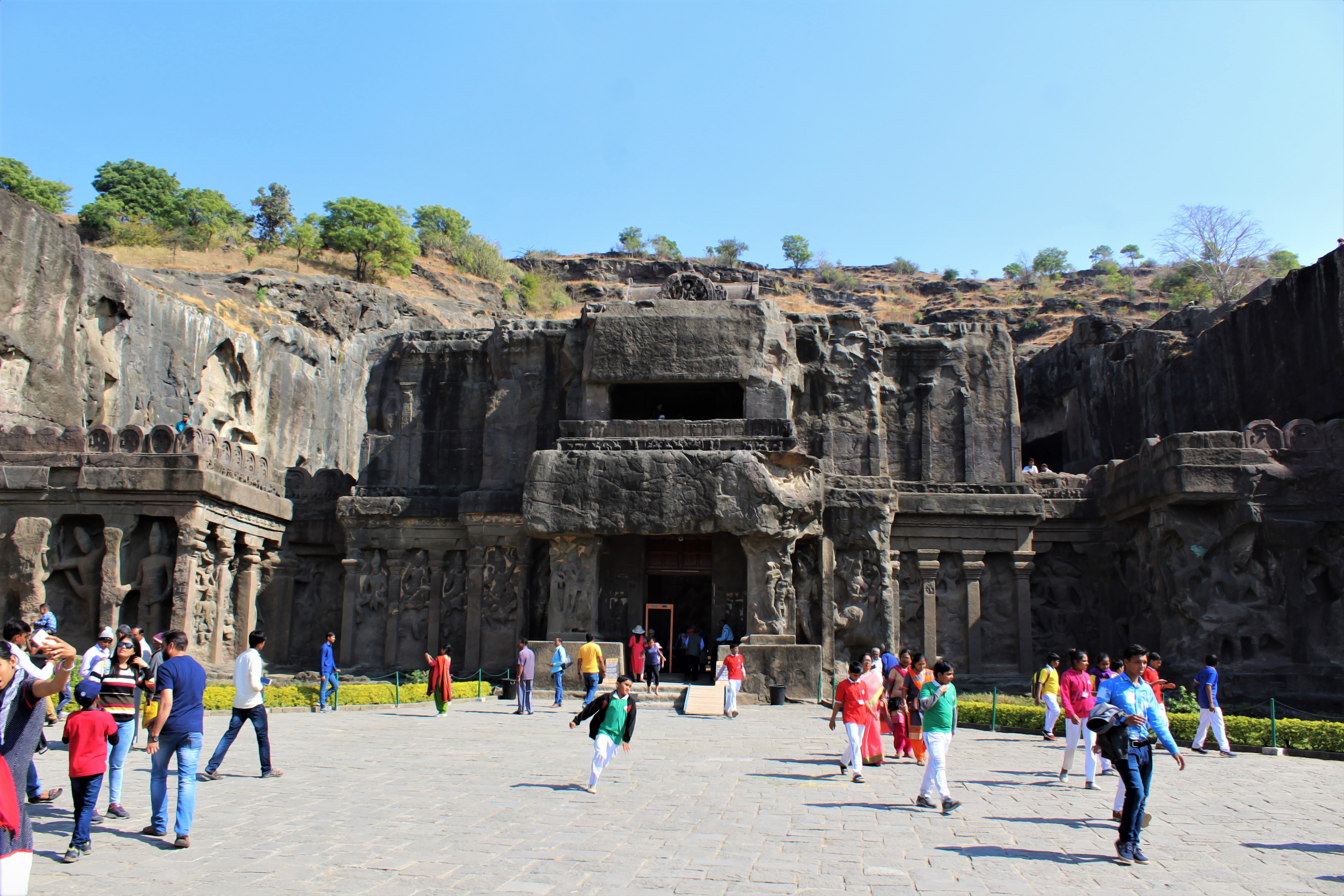 Front View of Cave 16 (The Kailasha Temple)