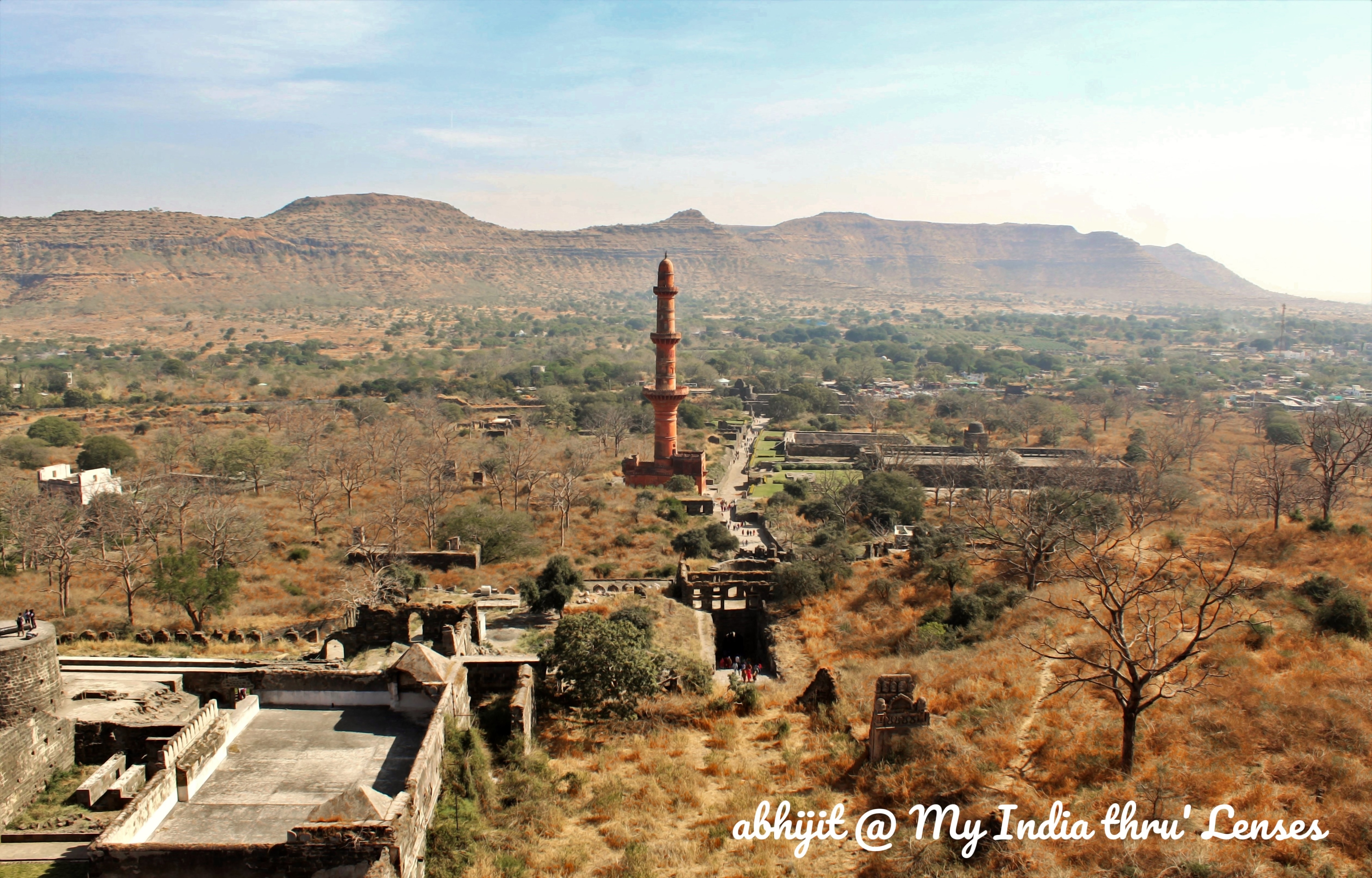 A view of the Chand Minar while we climb the steps towards the Summit