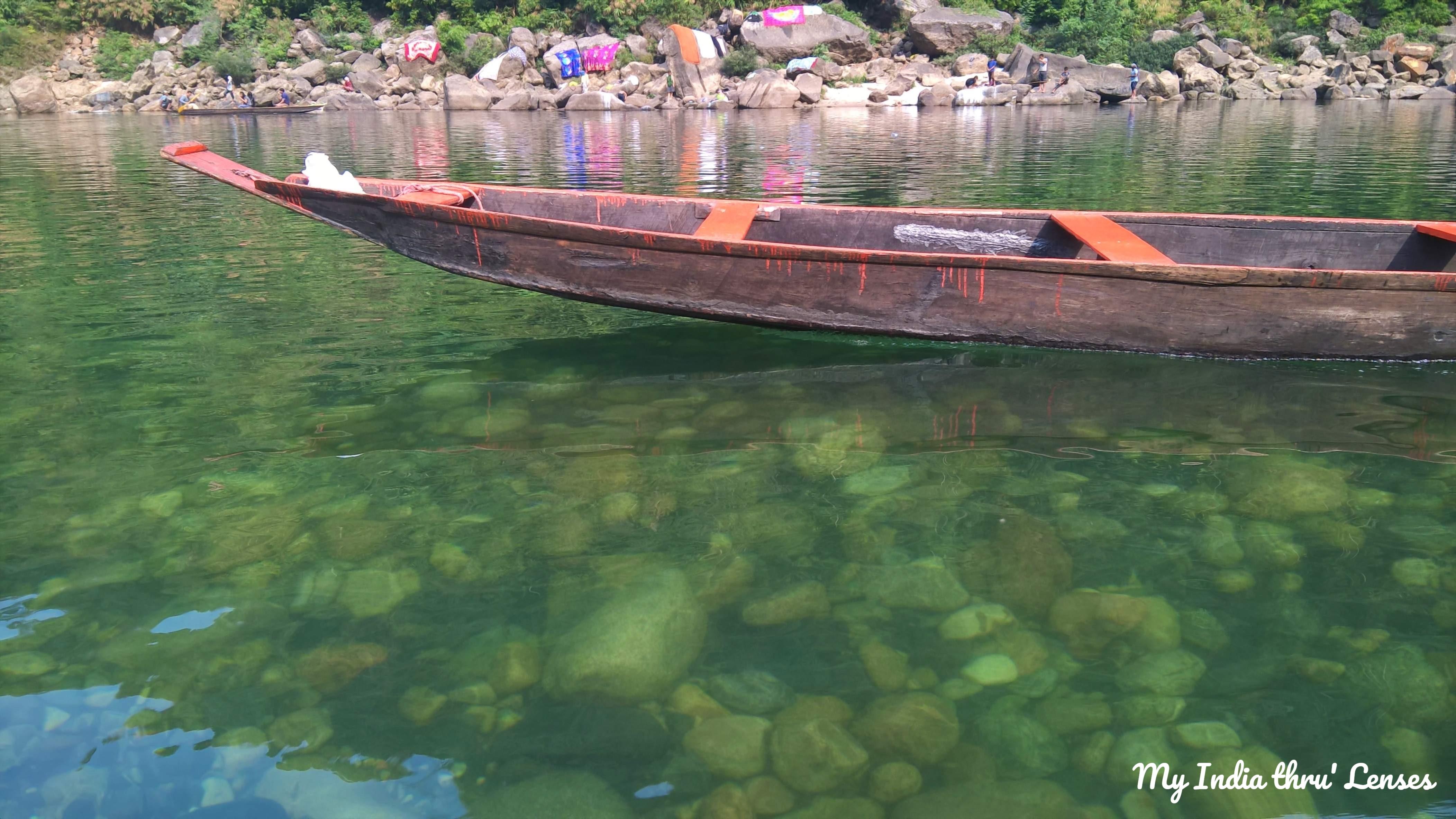 The River bottom is visible at shallow depth