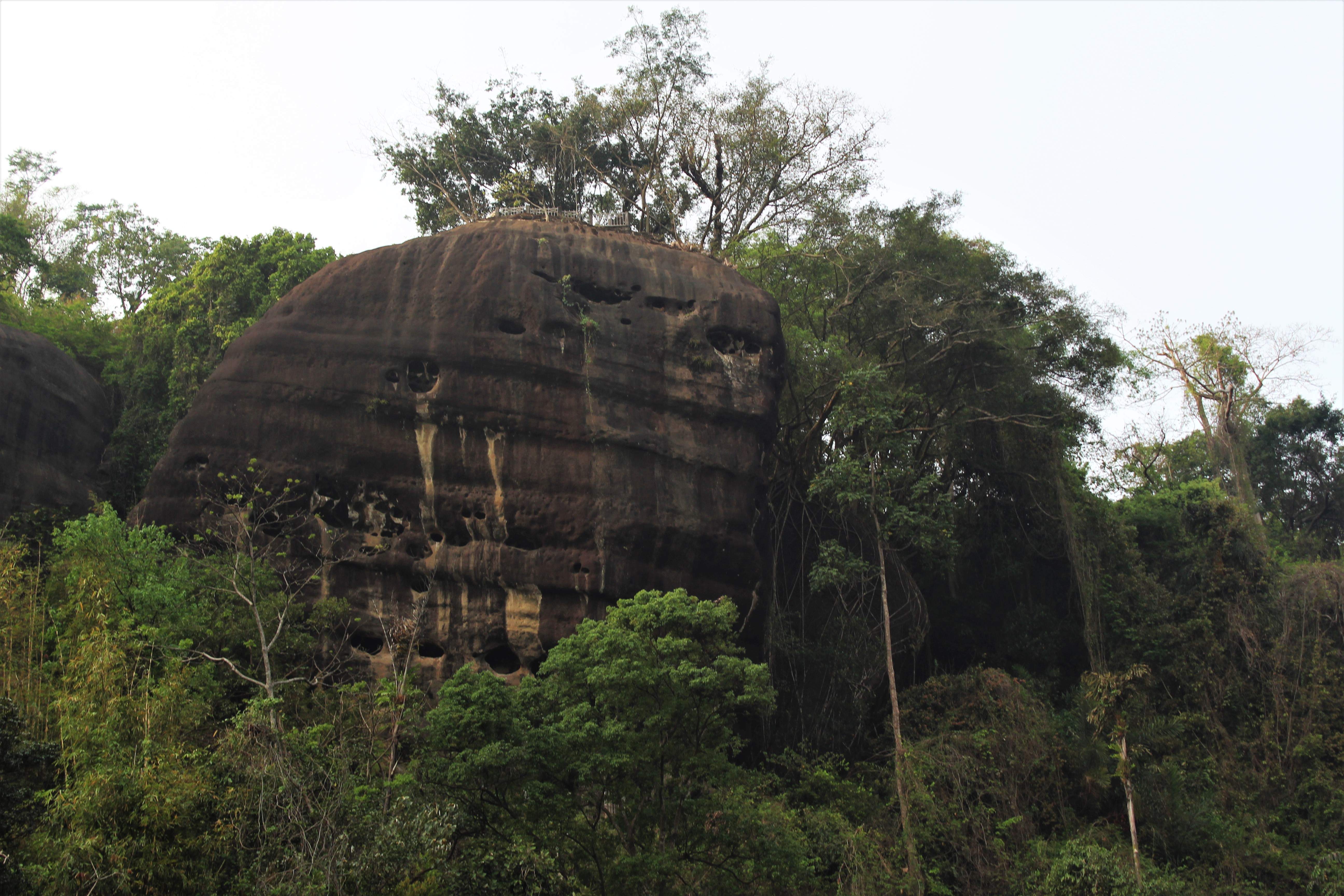 The Rock - completely weathered creating a number of holes