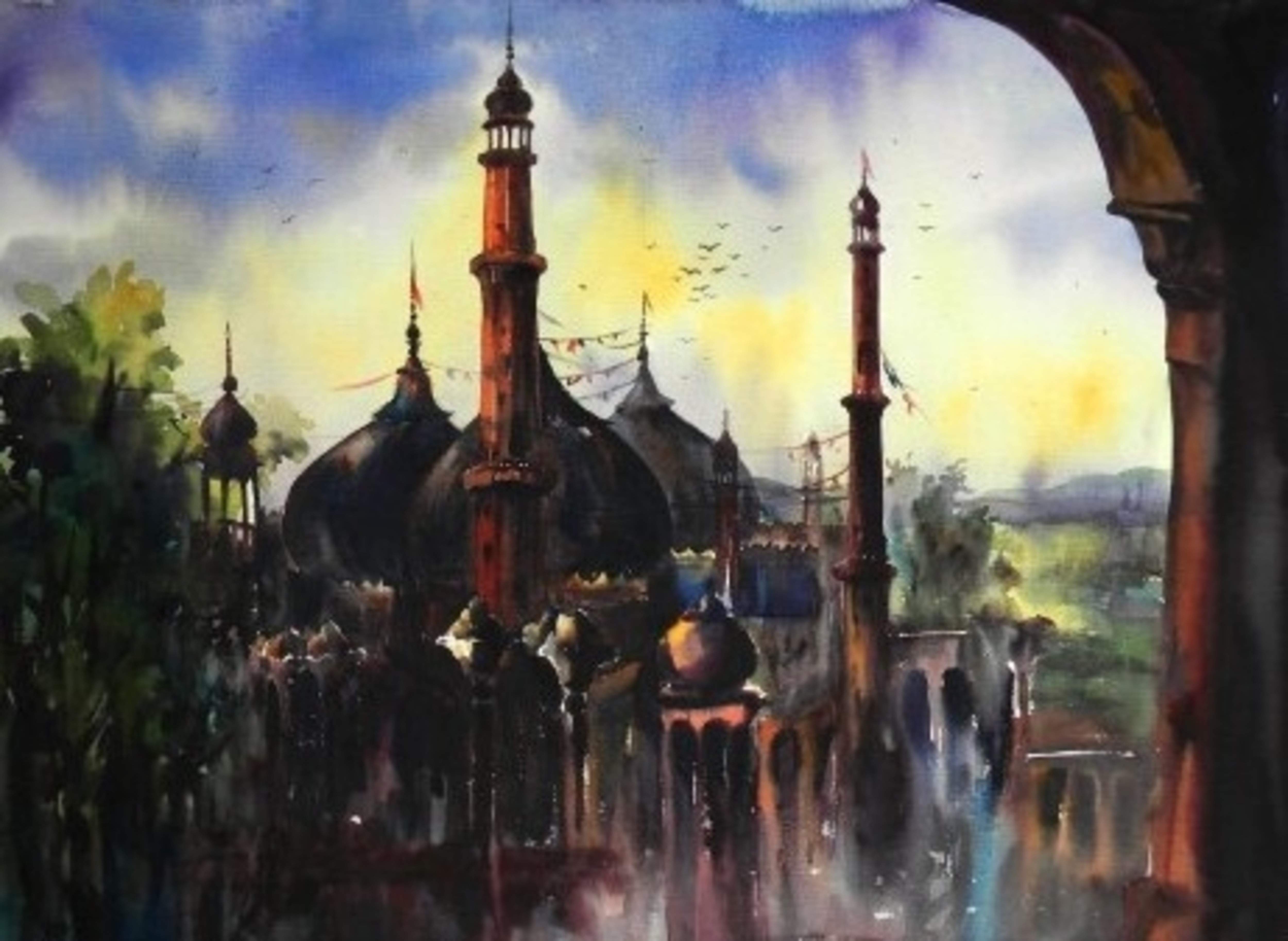 Old Lucknow Painting (source: https://huesnstrokes.com/home/584-old-lucknow-i.html)