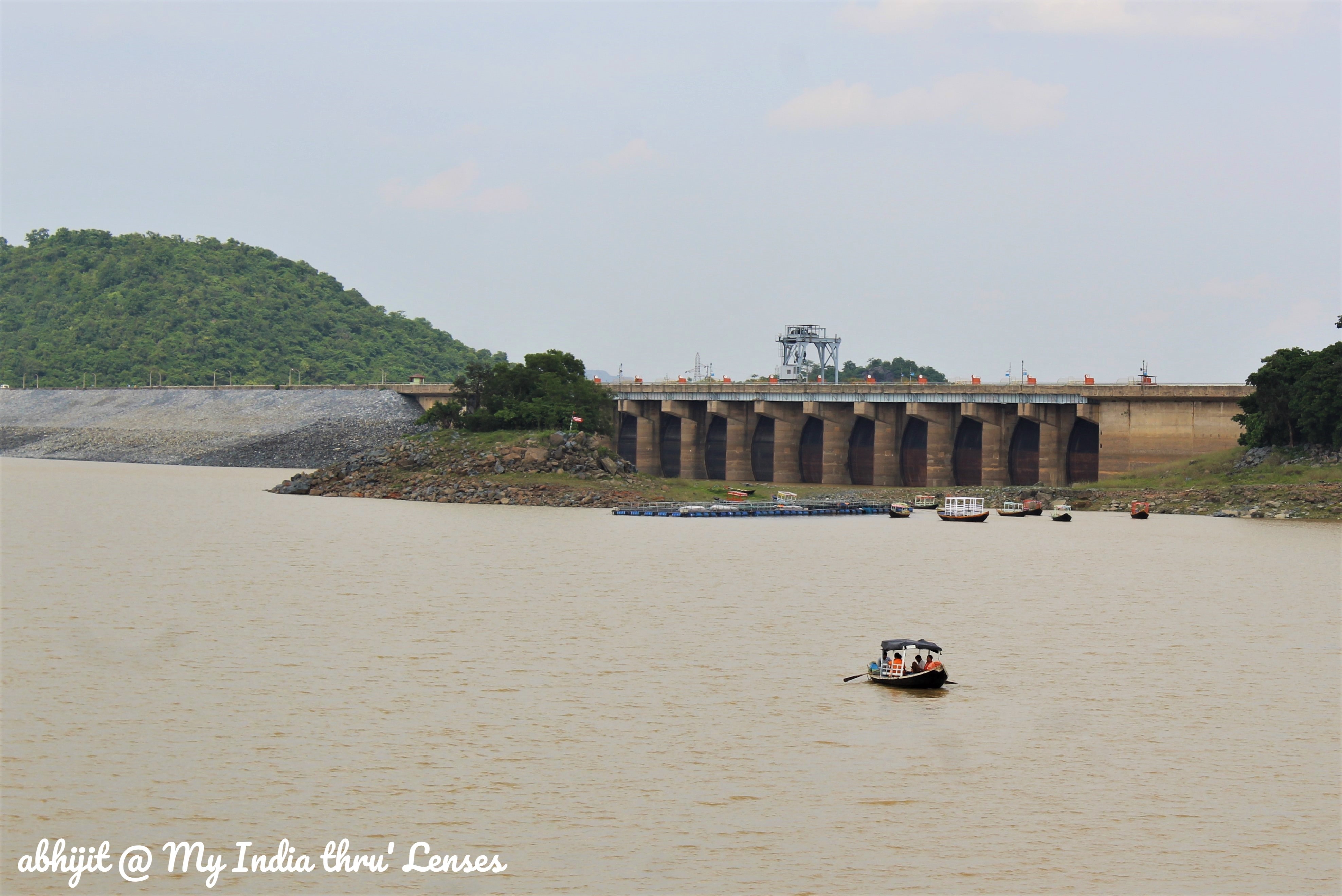 Maithon Dam - View of the  Lock Gates from the upstream side