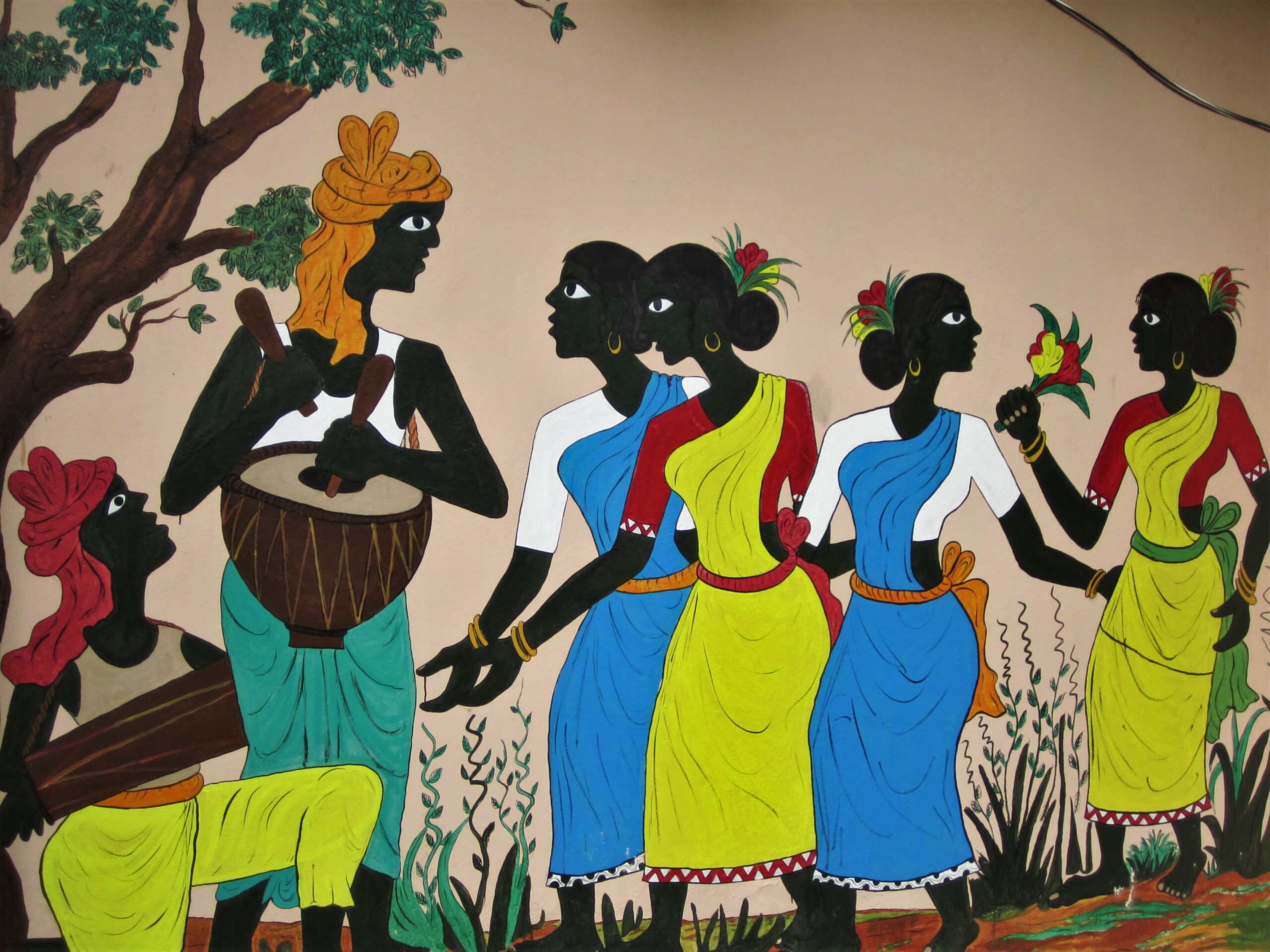 A Painting inside one of the Houses of the Shilpagram Complex